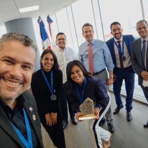 Compartiendo con el Ministro Víctor Ito Bisonó, el Viceministro Jorge Morales Paulino y el Director de Servicios Cristian Hernández